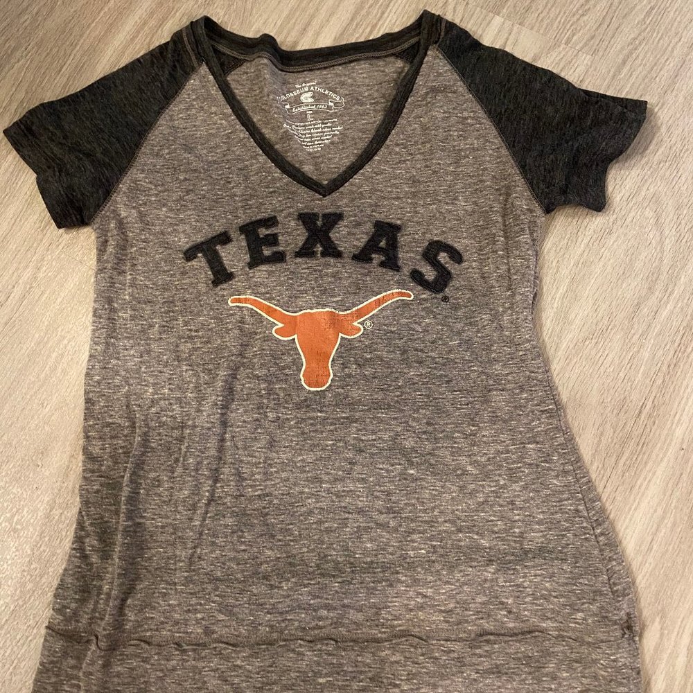 Gray Texas Longhorns Tee